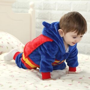 Combinaison pyjama Superman pour bébé de profil